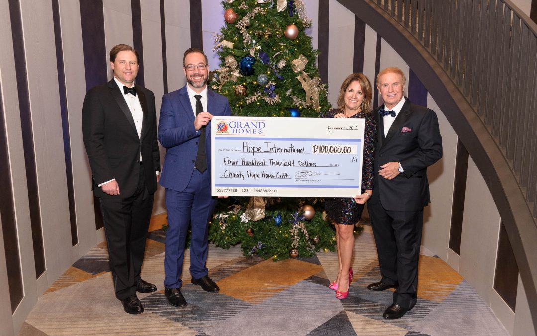 Grand Homes Crosses $3 million Lifetime Giving in the Fight Against Global Poverty